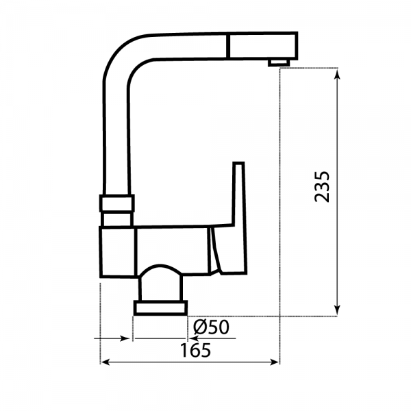 Kích thước chi tiết Vòi Rửa Chén Bát Cao Cấp Argo - Mã G-0555P