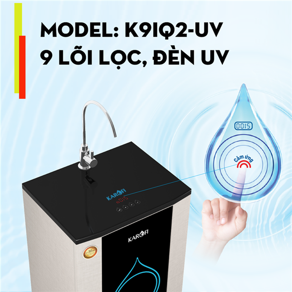 Máy lọc nước thông minh Karofi IRO 2.0 – 9 cấp, cảm ứng, Đèn UV