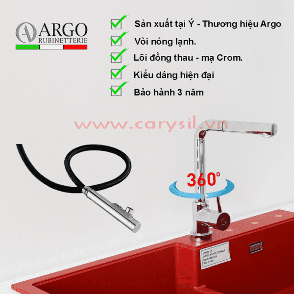 Vòi Rửa Chén Bát Cao Cấp Argo - Mã i-2385- các thông tin nổi bật
