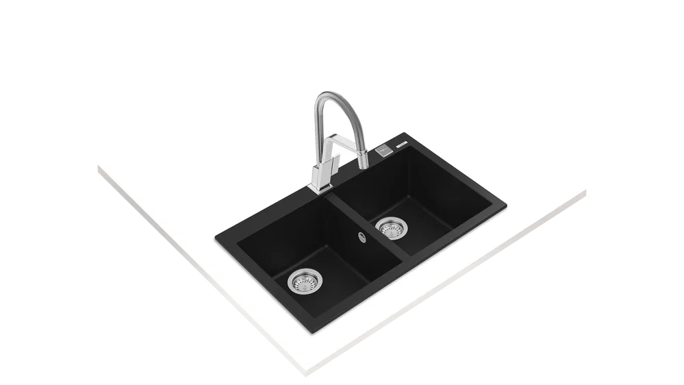 Chậu đá Teka ForSquare 2B 790 TG Đen ảnh 2