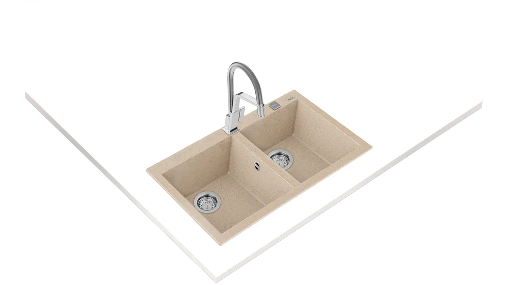 Chậu đá Teka ForSquare 2B 790 TG Màu be ảnh 2