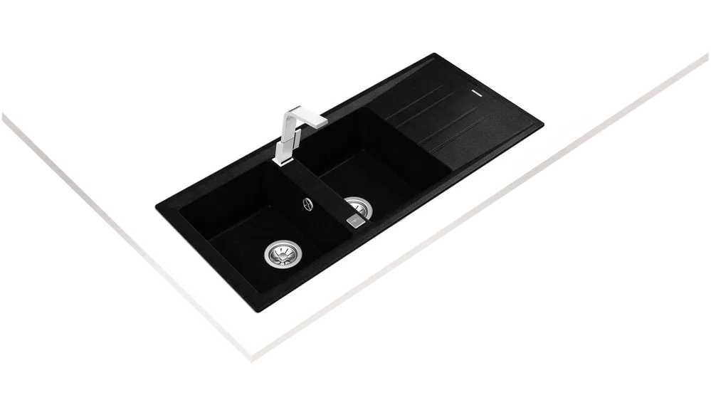 Chậu đá Teka Stone 80 B-TG 2B 1D Kim loại đen ảnh 2