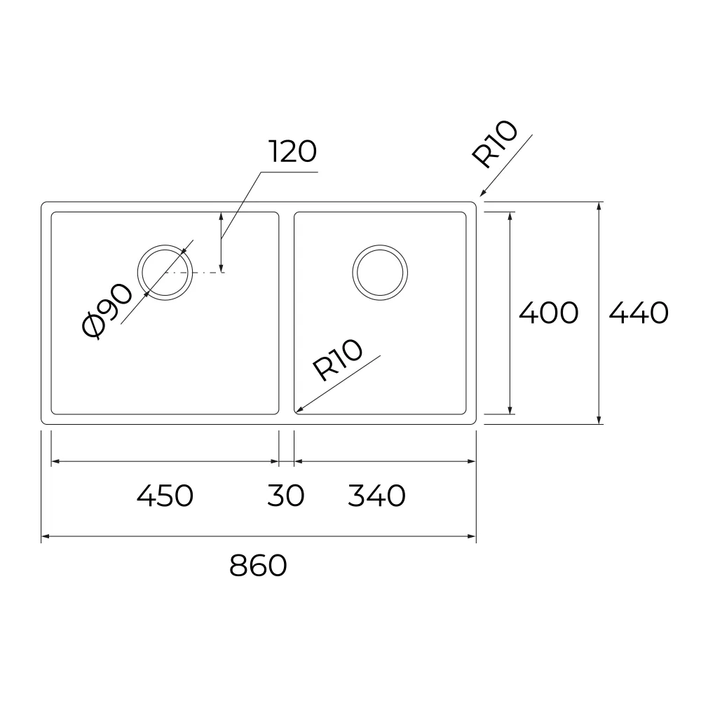 Chậu rửa Teka BX R10 2B 860 BW ảnh 3