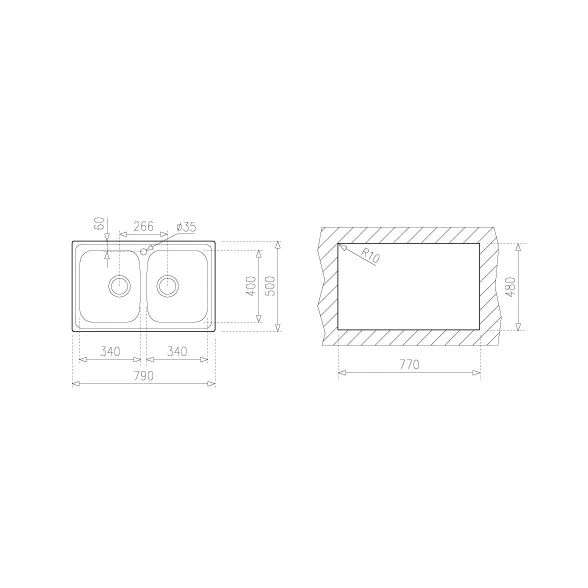Chậu rửa Teka Universo 79 2B ảnh 2