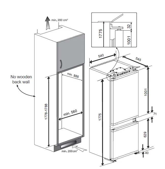 Tủ lạnh Teka CI3 350 NF ảnh 2