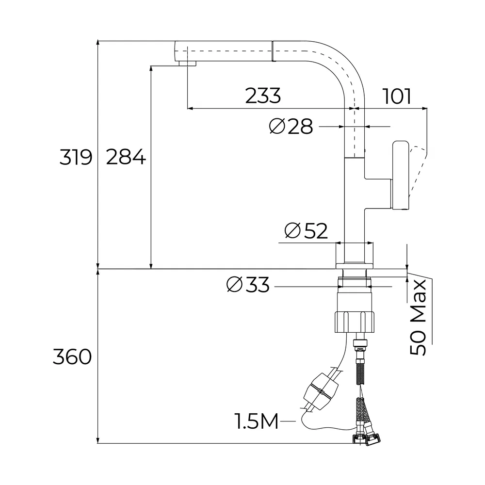 Vòi rửa Teka OVAL 938 Đen ảnh 7