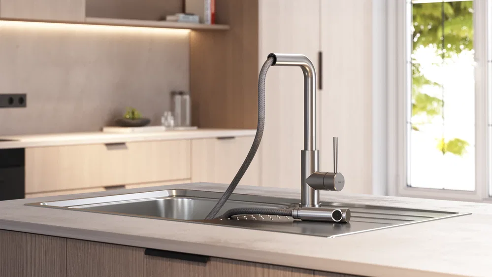 Vòi rửa Teka UNI 9331 Thép không gỉ ảnh 10