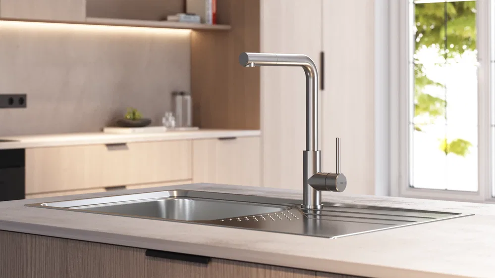 Vòi rửa Teka UNI 9331 Thép không gỉ ảnh 7